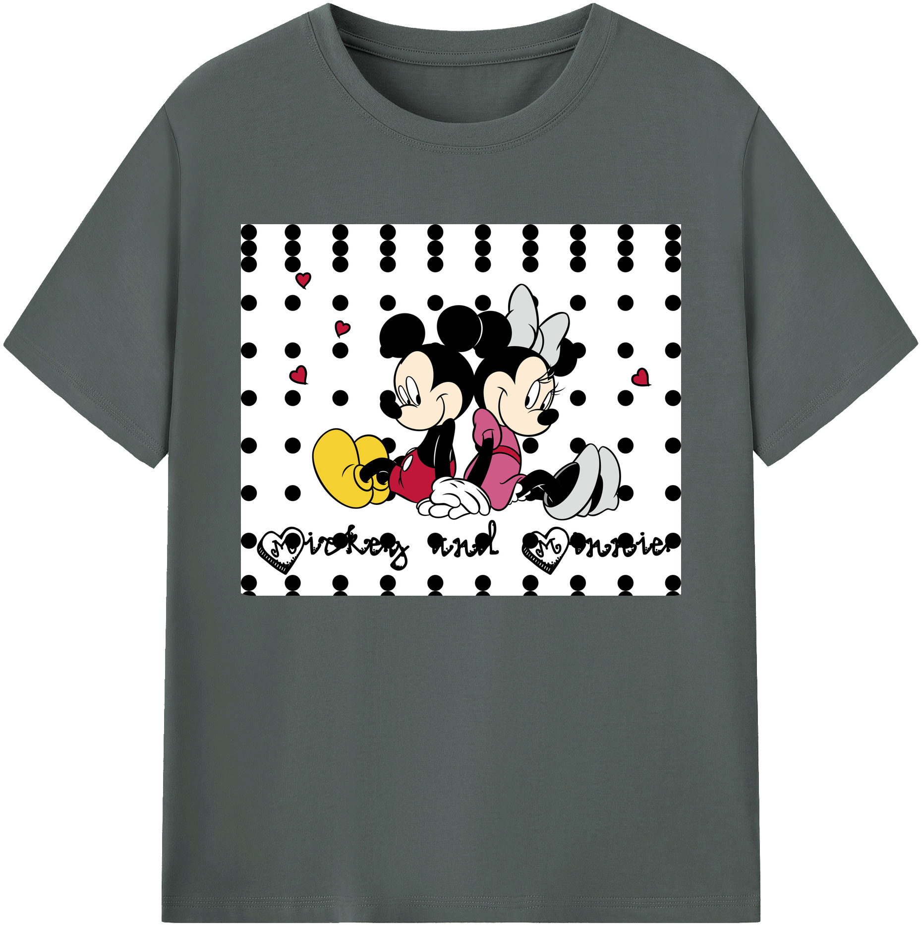 ミッキーマウス Mickey Mouse 綿100％ メンズ半袖Tシャツ｜肌触りやわらか＆通気性